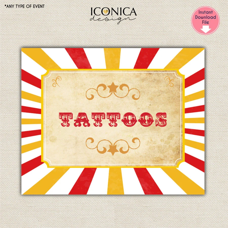 Free Printable Vintage Carnival Signs