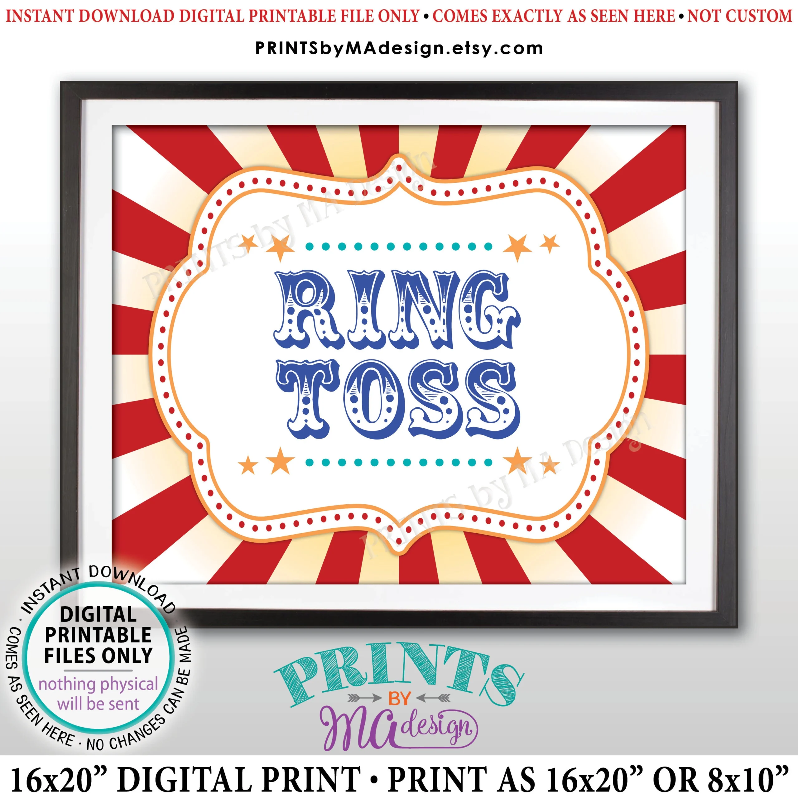 Ring Toss Sign Printable Ring Toss Sign Printable