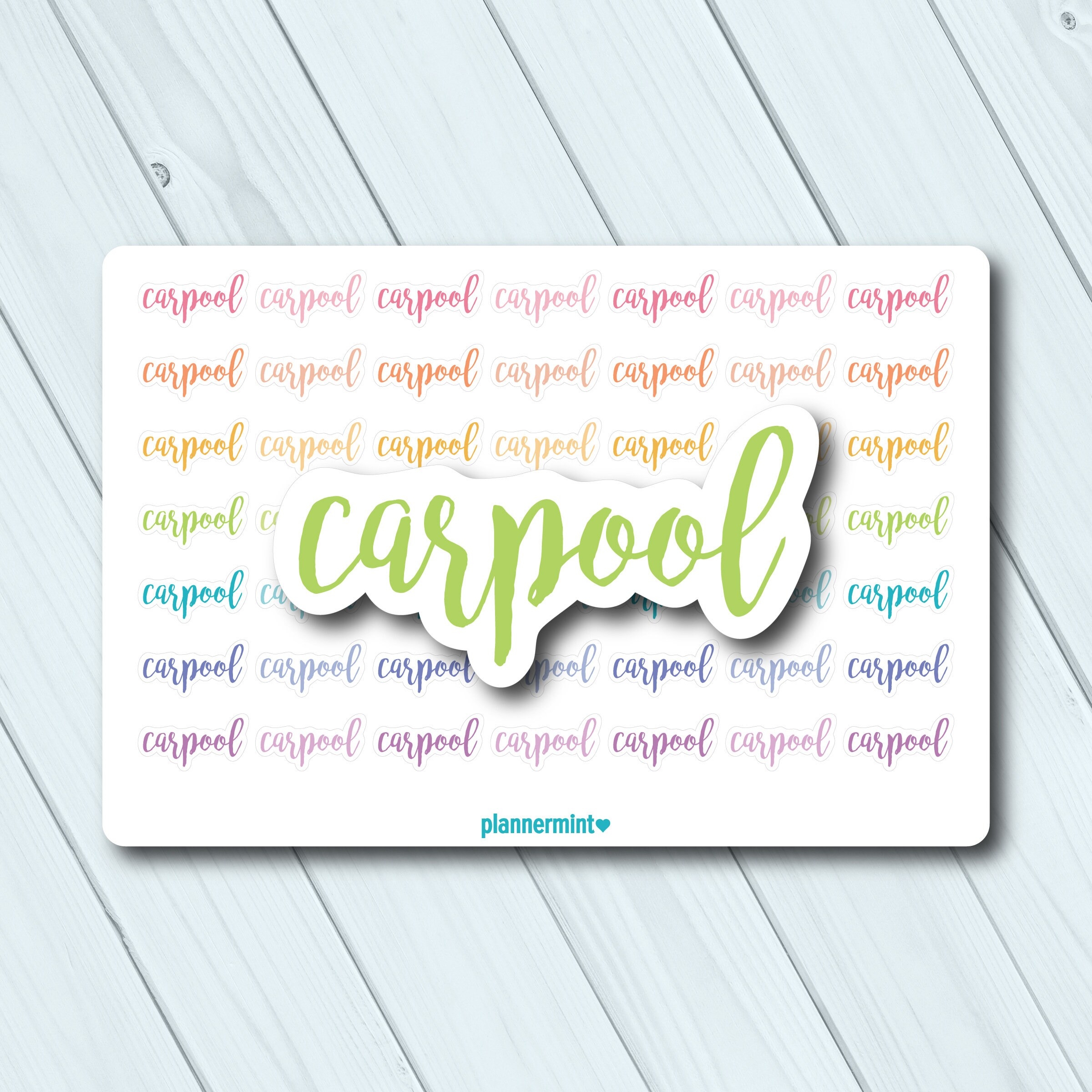 Carpool Planner Stickers Free Printable