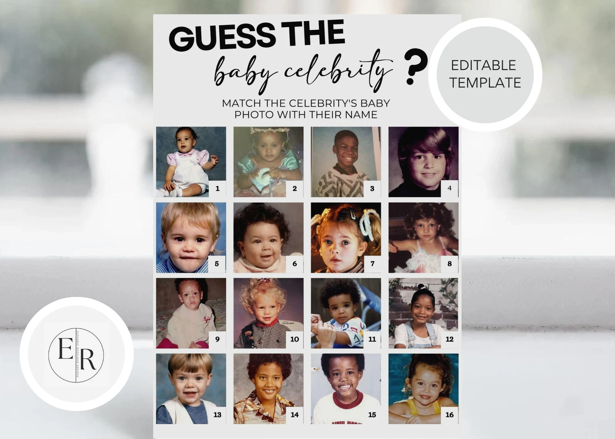 Celebrity Baby Quiz Printable Names Celebrity Baby Photo Quiz Printable Printable Celebrity Baby