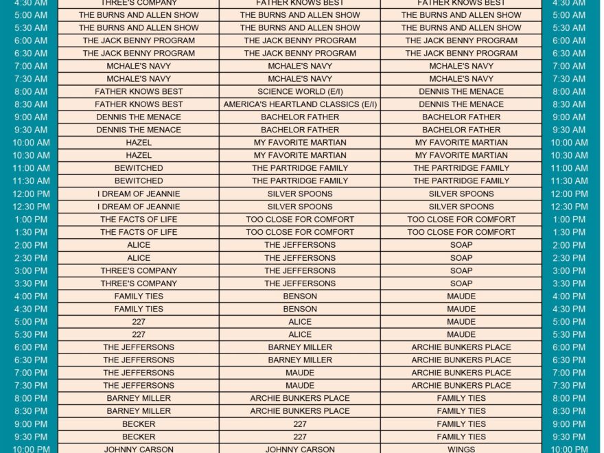 Central Schedule Antenna TV