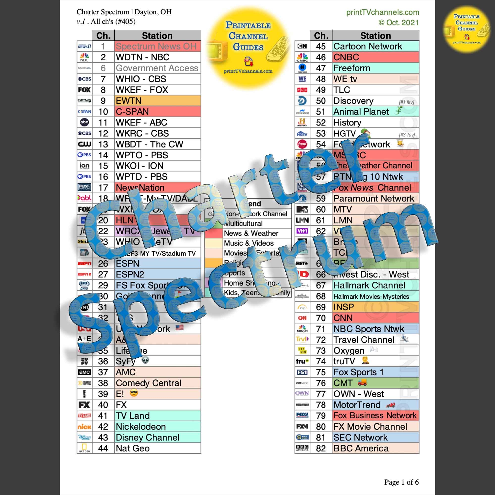 Charter Spectrum Channel Lineup Guide Dayton OH Free PDF Charter Spectrum Channel Lineup Guide Dayton OH Free PDF