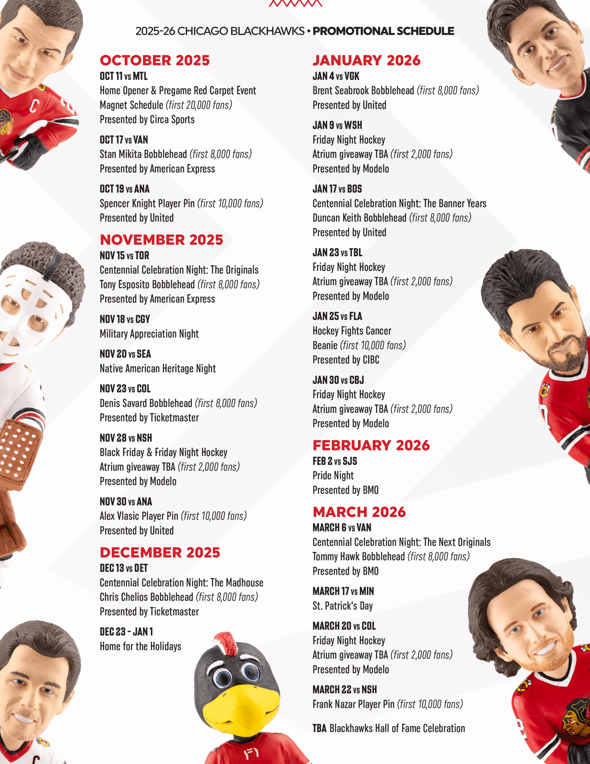 Chicago Blackhawks Schedule 2025-26 Printable Chicago Blackhawks Schedule 2025-26 Printable
