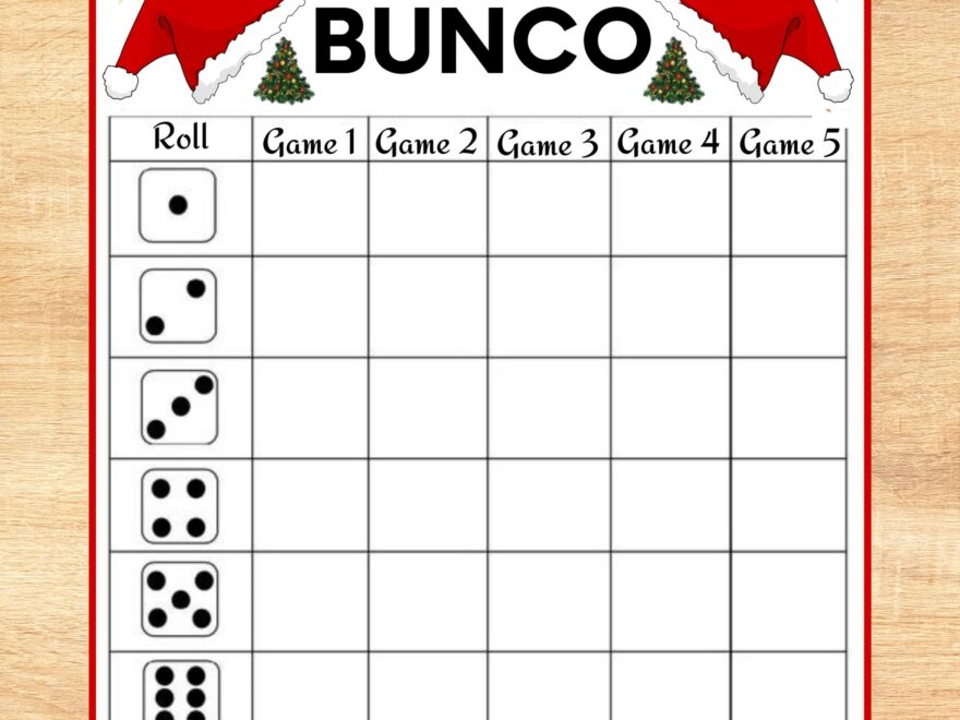 Christmas Bunco Game Printable Score Cards Tally Sheet PDF Download Etsy Norway