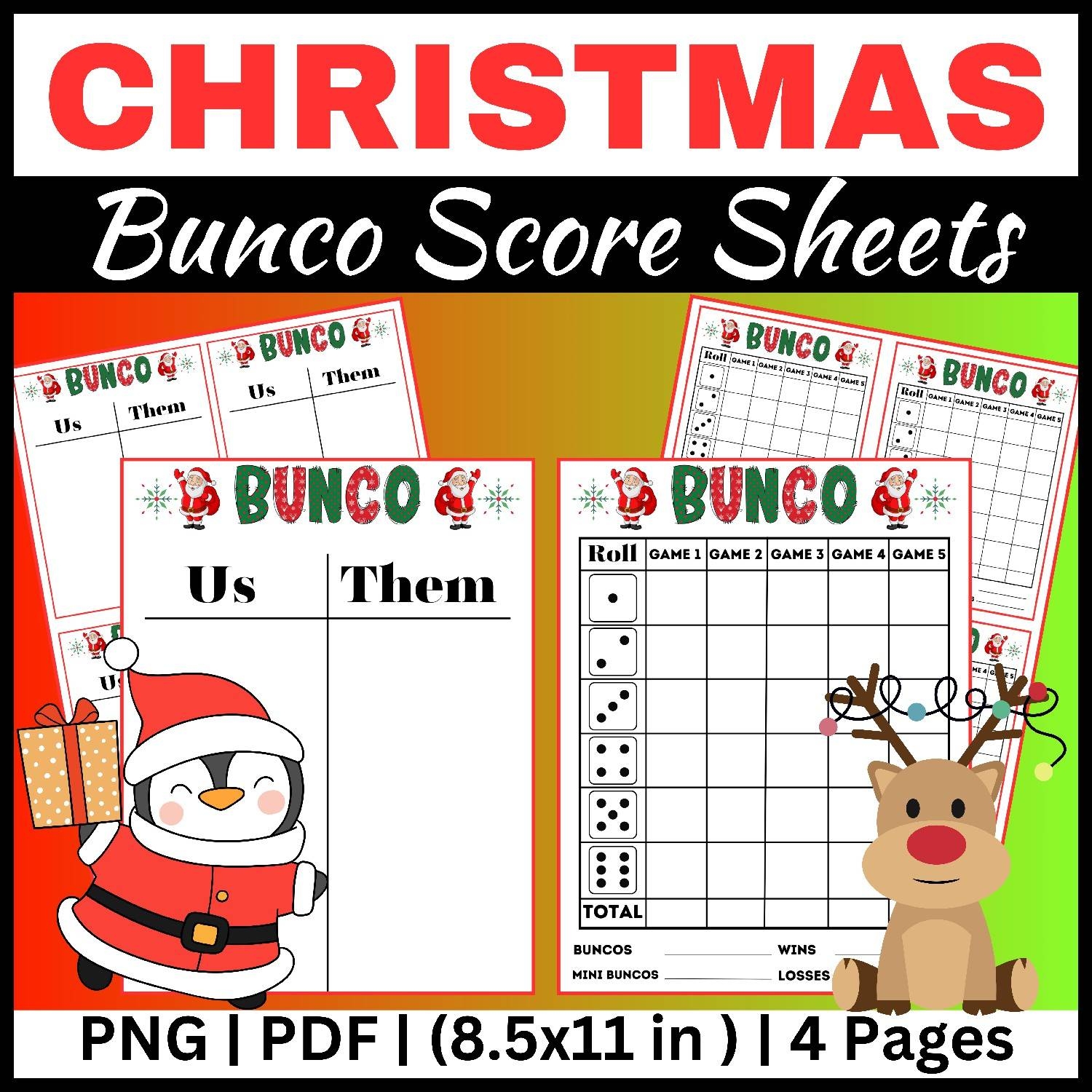 Free Winter Printable Bunco Score Sheets Free Winter Printable Bunco Score Sheets