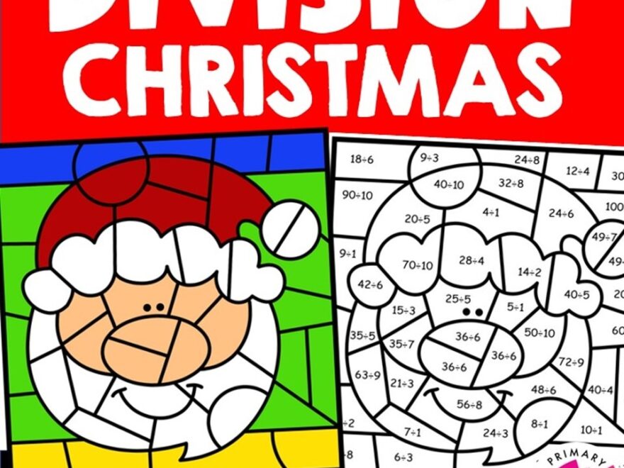CHRISTMAS COLOR BY NUMBER CODE DIVISION FACTS WORKSHEETS Made By Teachers