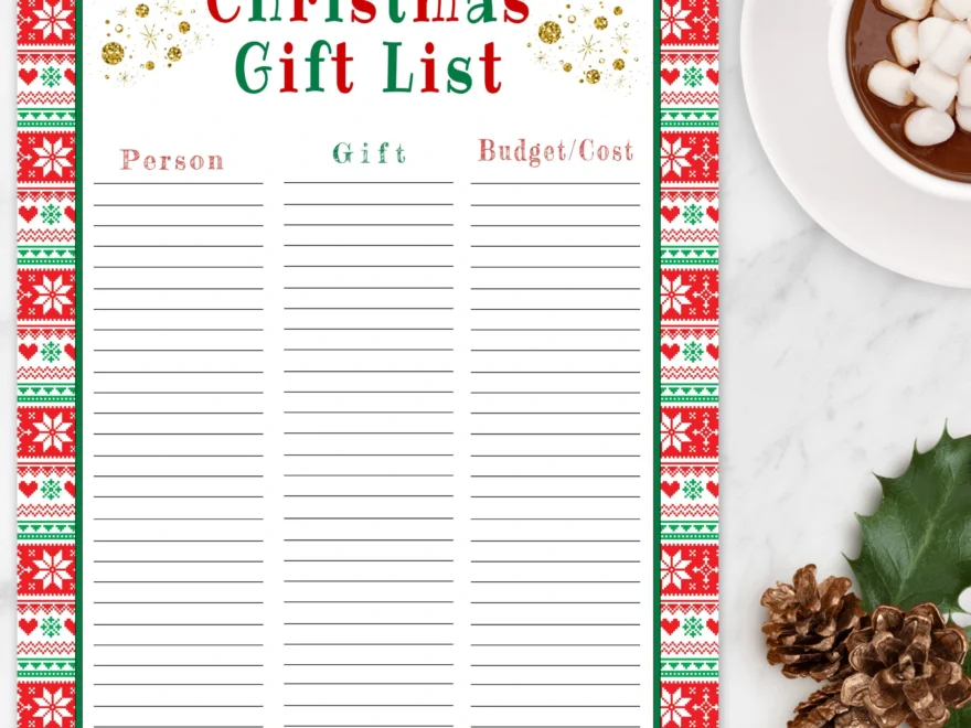 Christmas Gift List Printable Template Editable Holiday Gift List Gift Tracker Christmas Present List Christmas Planner Xmas Organizer Etsy