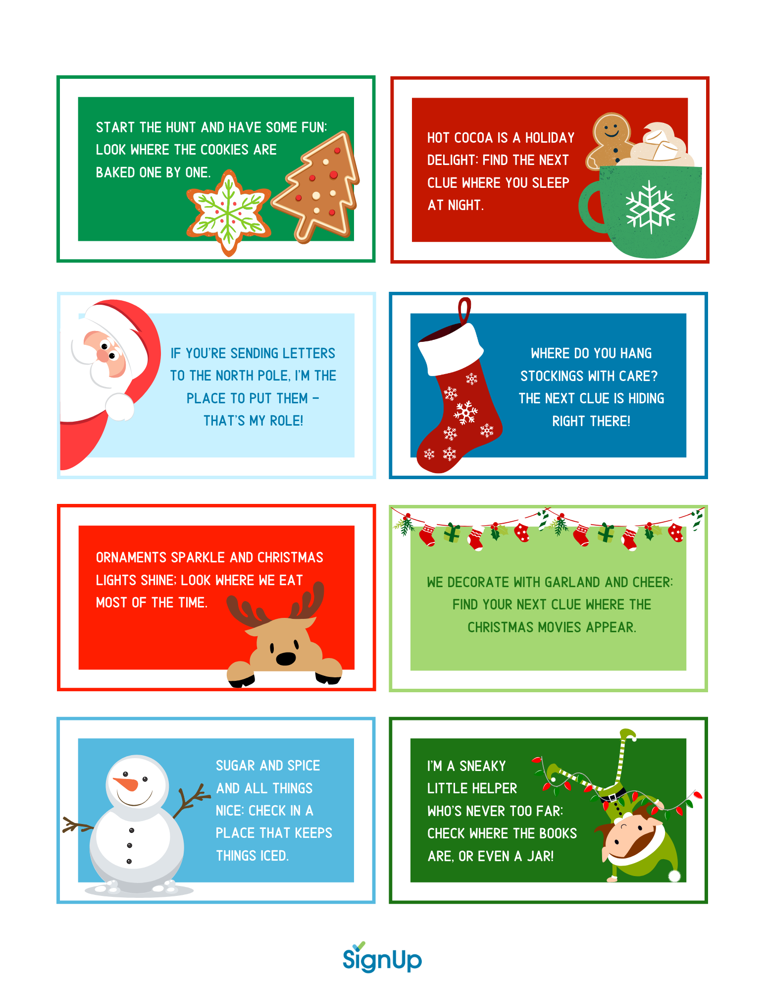 Christmas Scavenger Hunt List Free Printables Christmas Scavenger Hunt List Free Printables