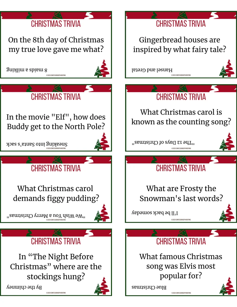 Christmas Trivia For Kids Printable MicheleTripple