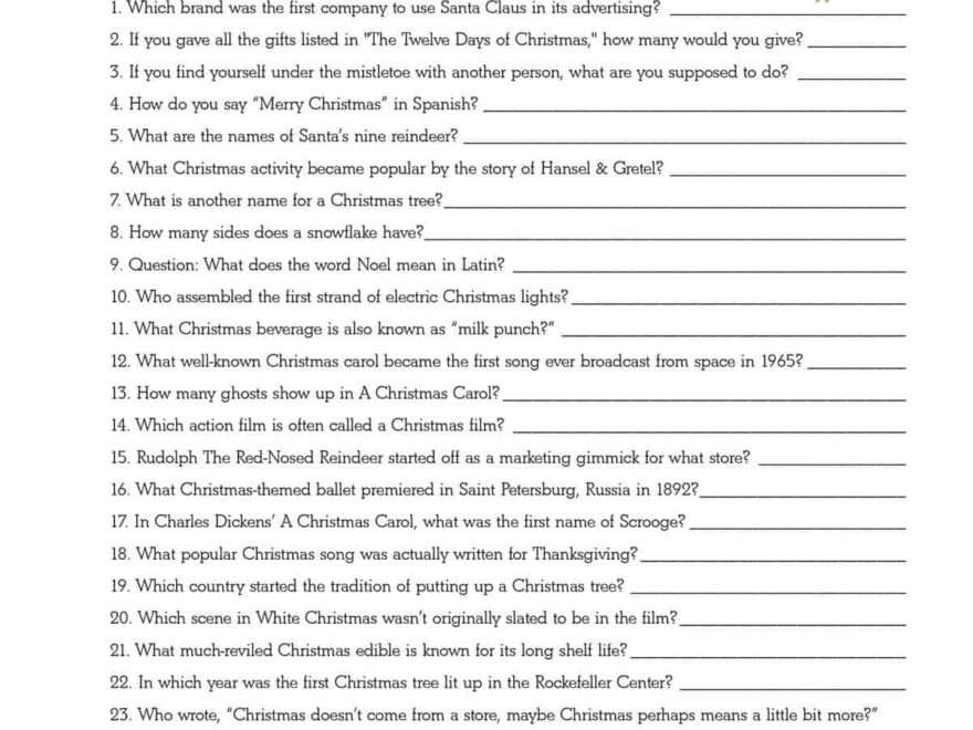 Christmas Trivia Skip To My Lou