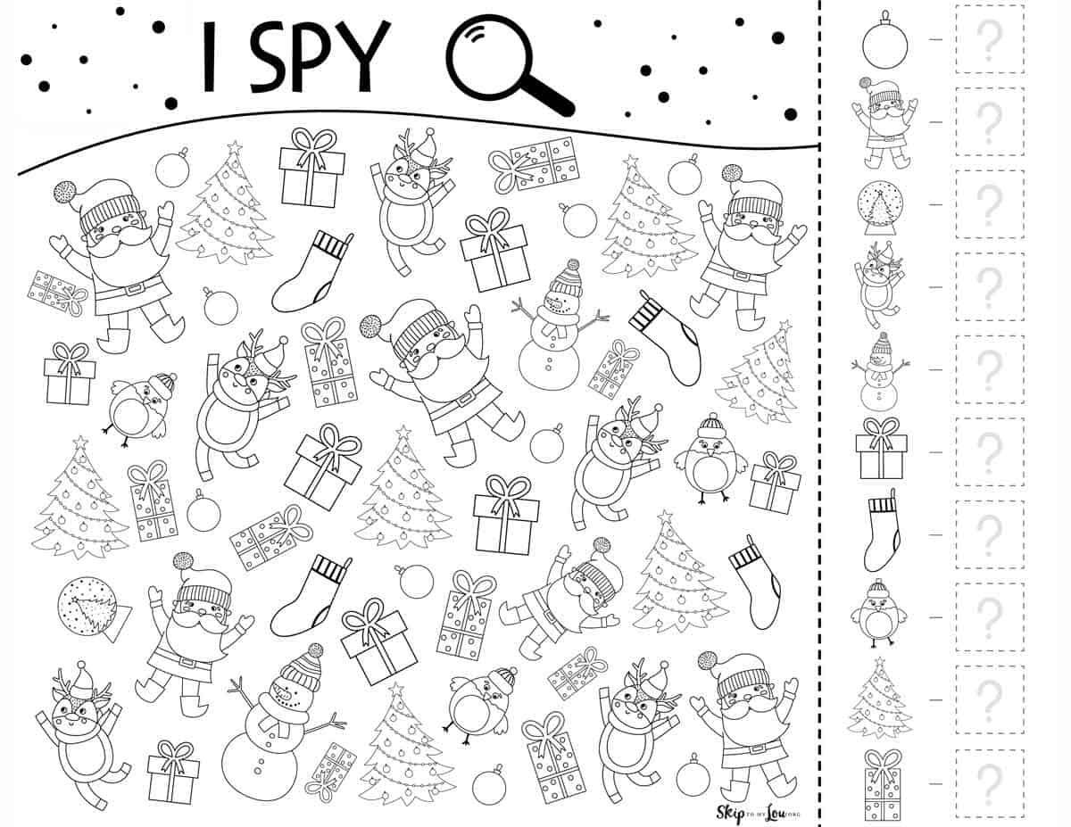 Printable Holiday Activity Sheets