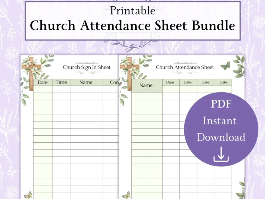 Church Attendance Etsy