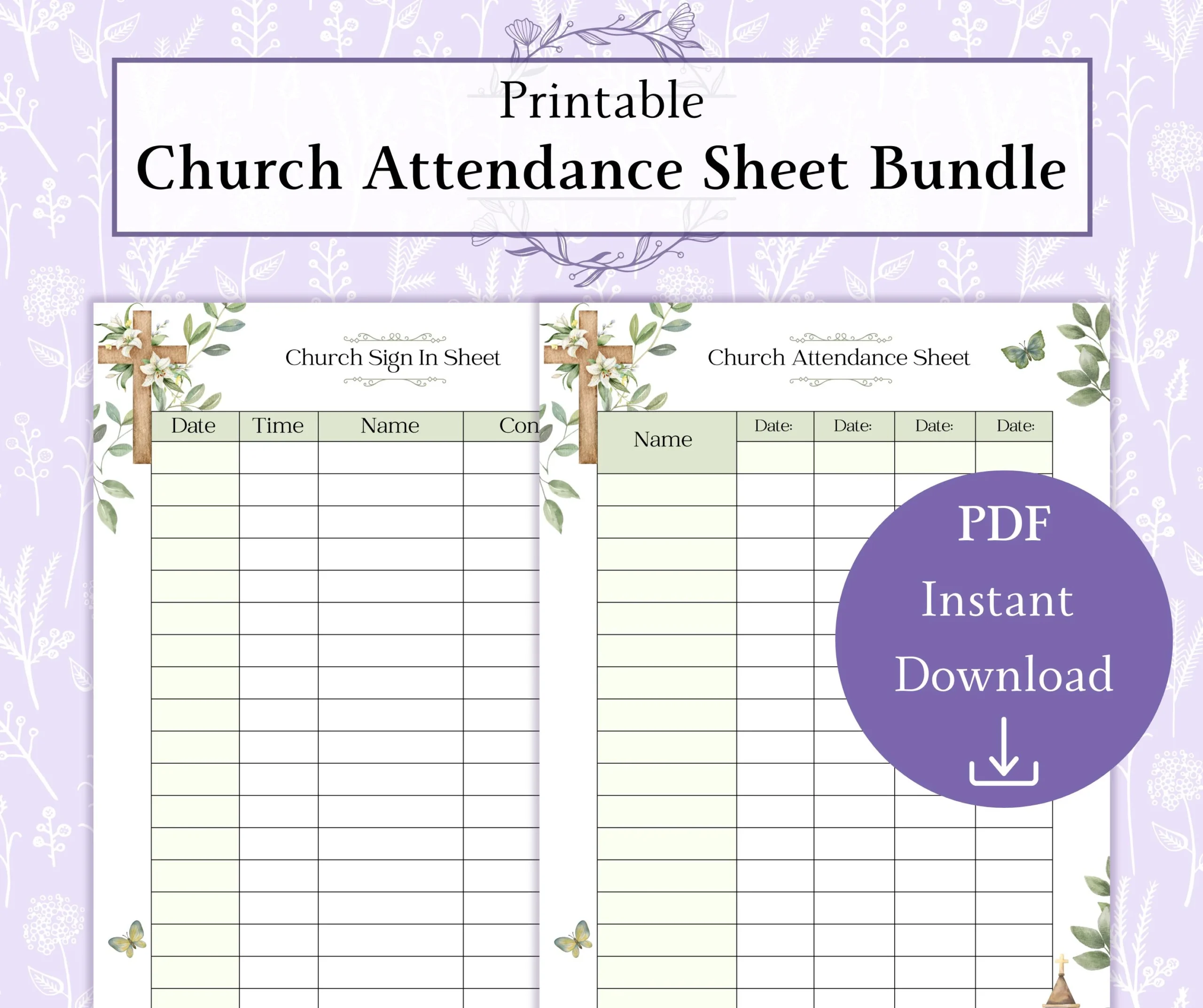 Church Attendance Etsy