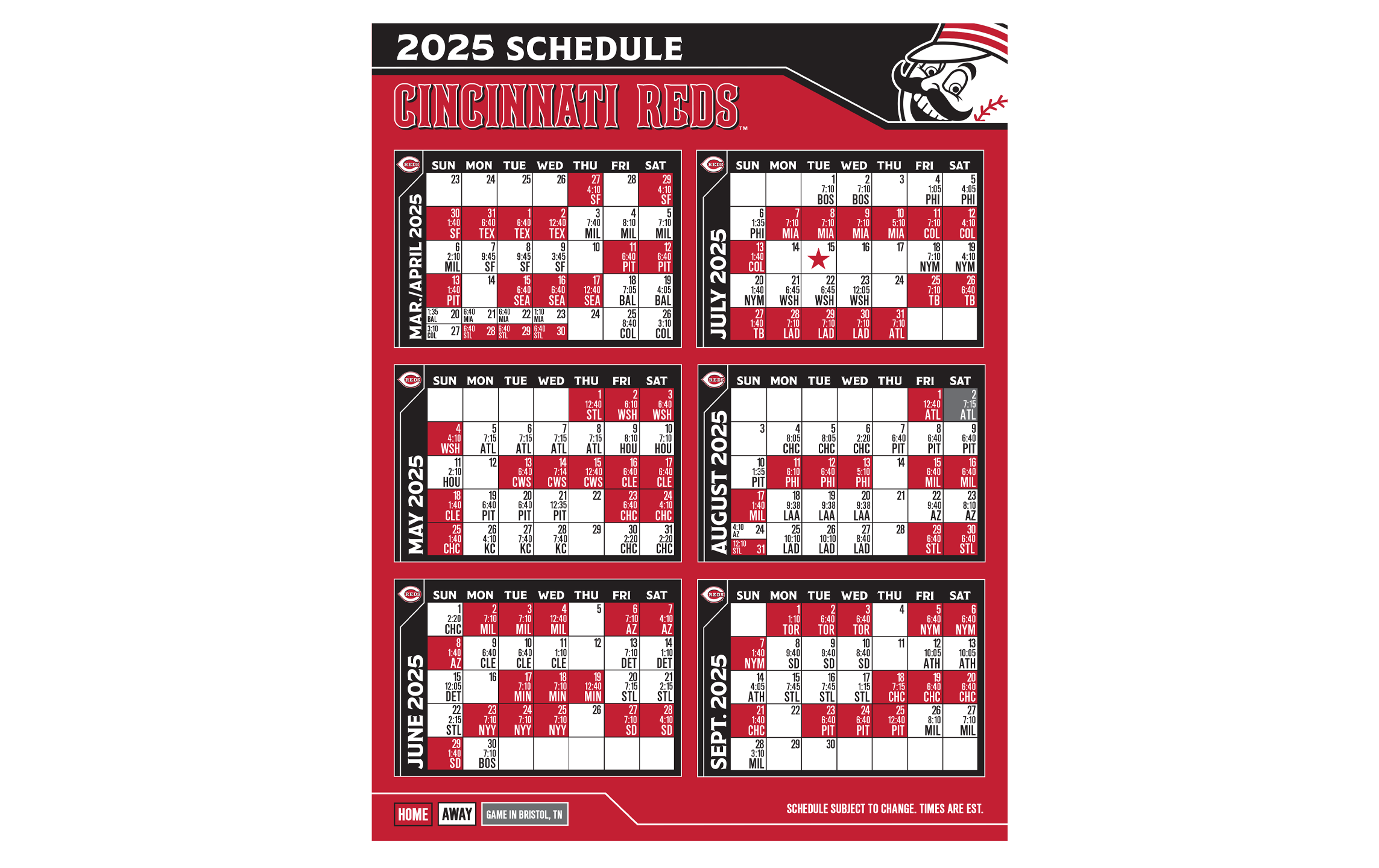 Cincinnati Reds Schedule 2025 Gameday Grille And Patio
