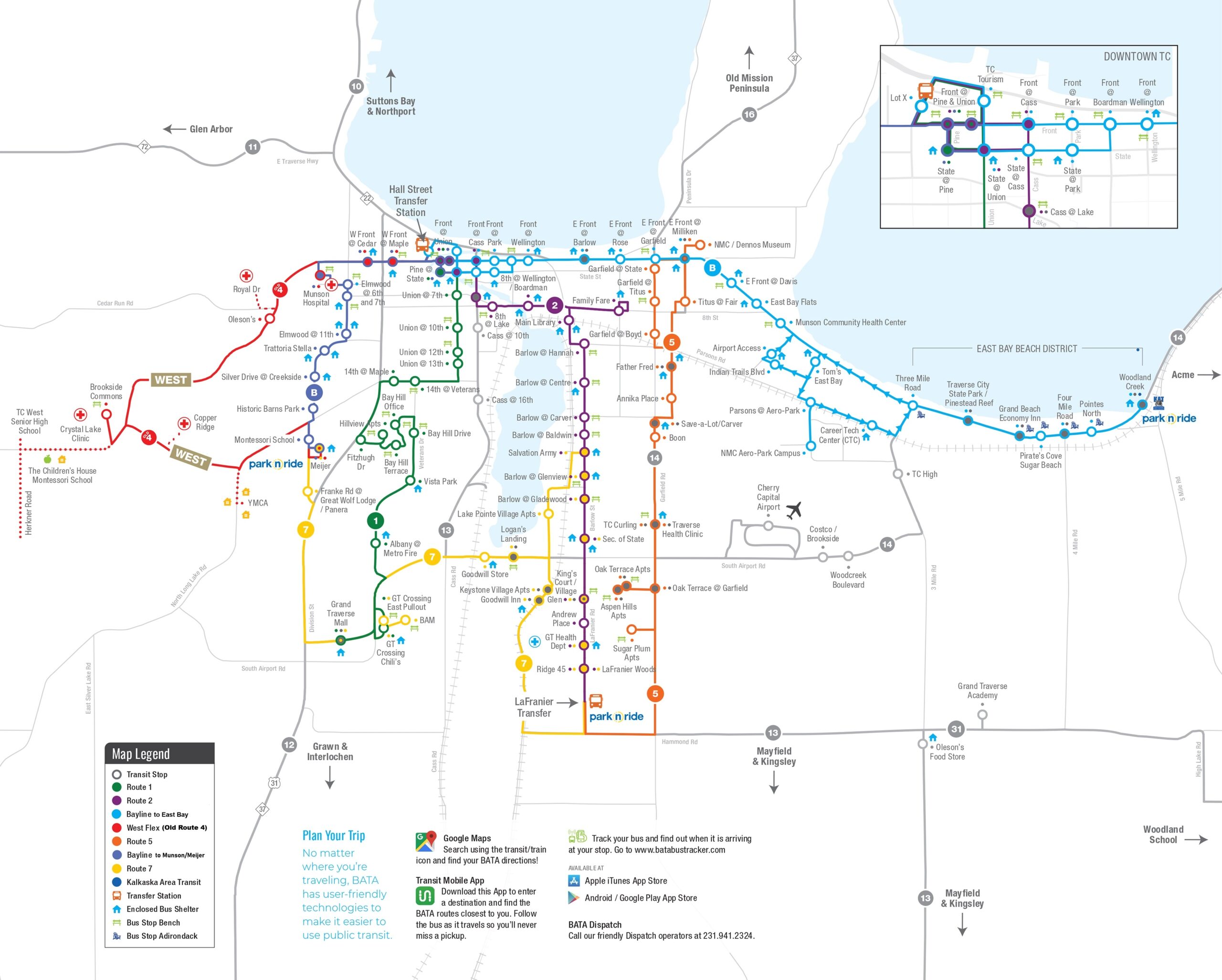City Loops Bus Routes BATA Traverse City Transportation