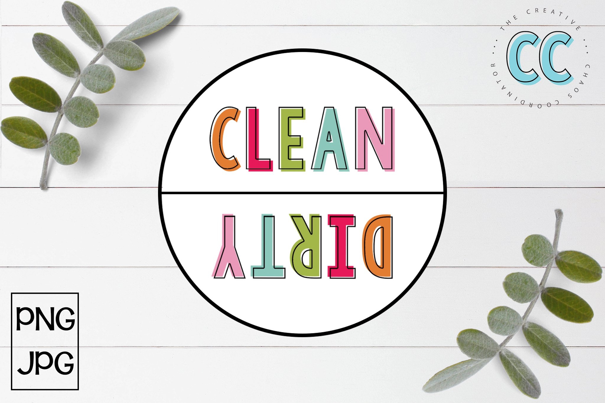 Dirty Clean Dishwasher Sign Printable Cute