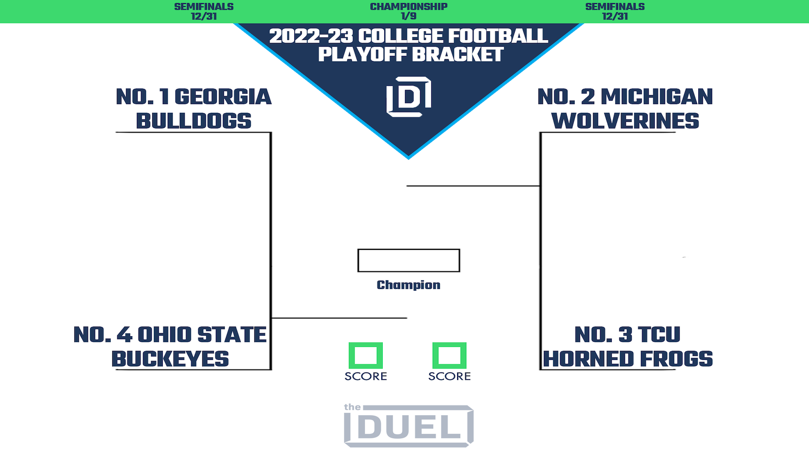 College Football Playoff Schedule Printable
