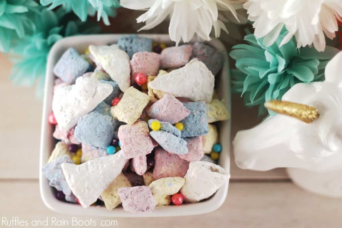 Colorful Unicorn Muddy Buddy Recipe Colorful Unicorn Muddy Buddy Recipe