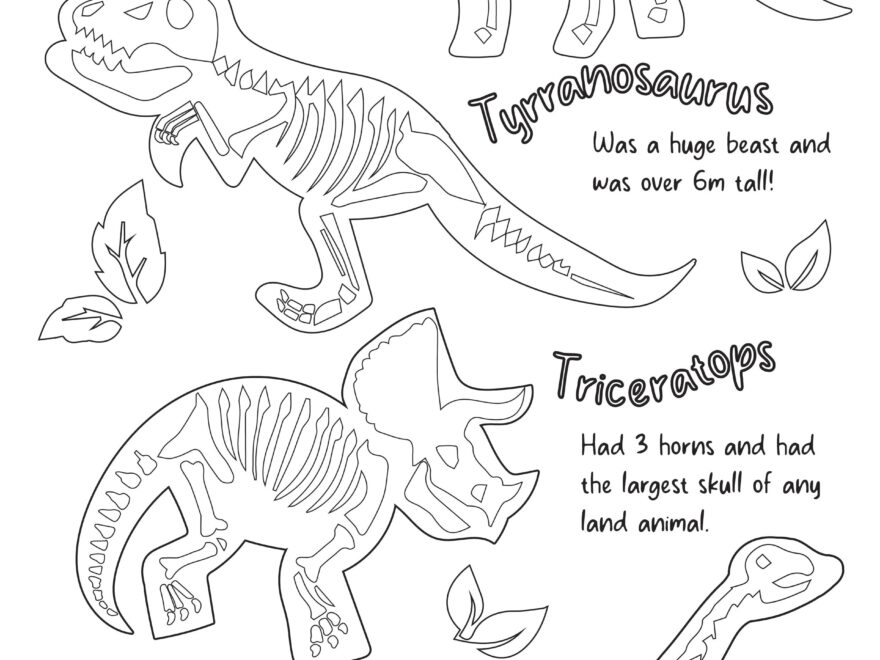 Coloring For Kids Dino Bones Printables Free Coloring Pages Learning Worksheets HP Official Site