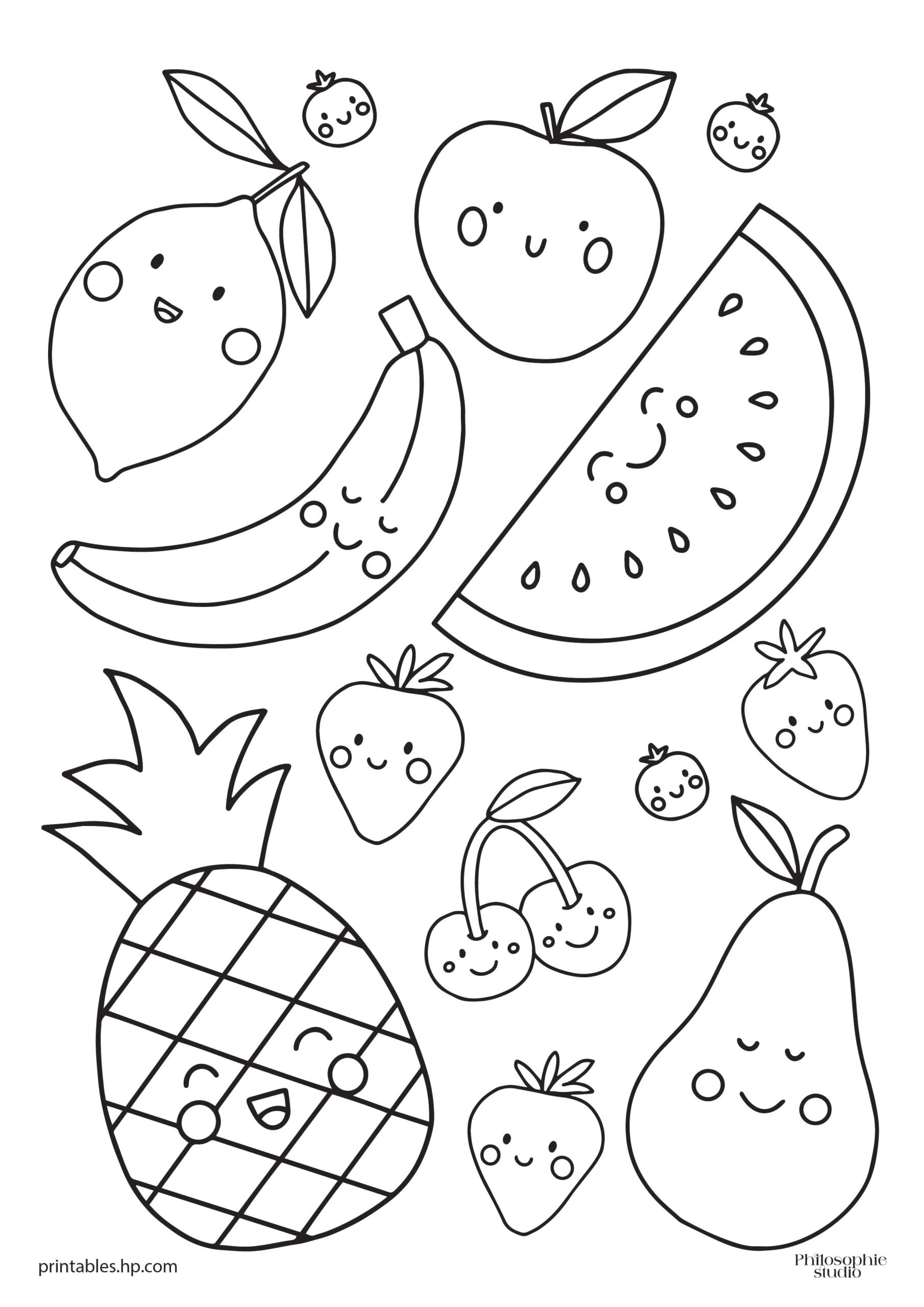Coloring For Kids Happy Fruits Printables Free Coloring Pages Learning Worksheets HP Official Site Coloring For Kids Happy Fruits Printables Free Coloring Pages Learning Worksheets HP Official Site