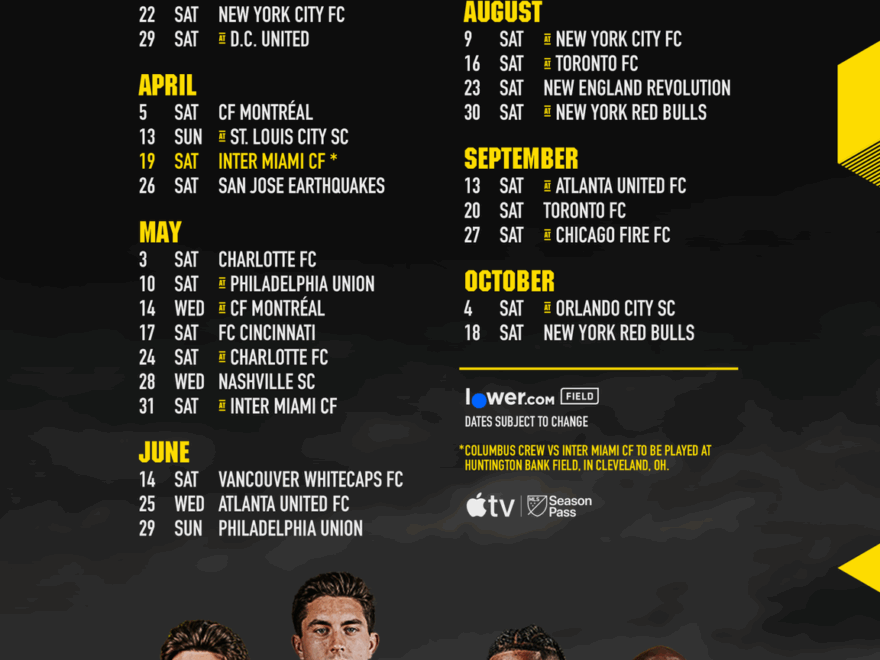 Columbus Crew Schedule