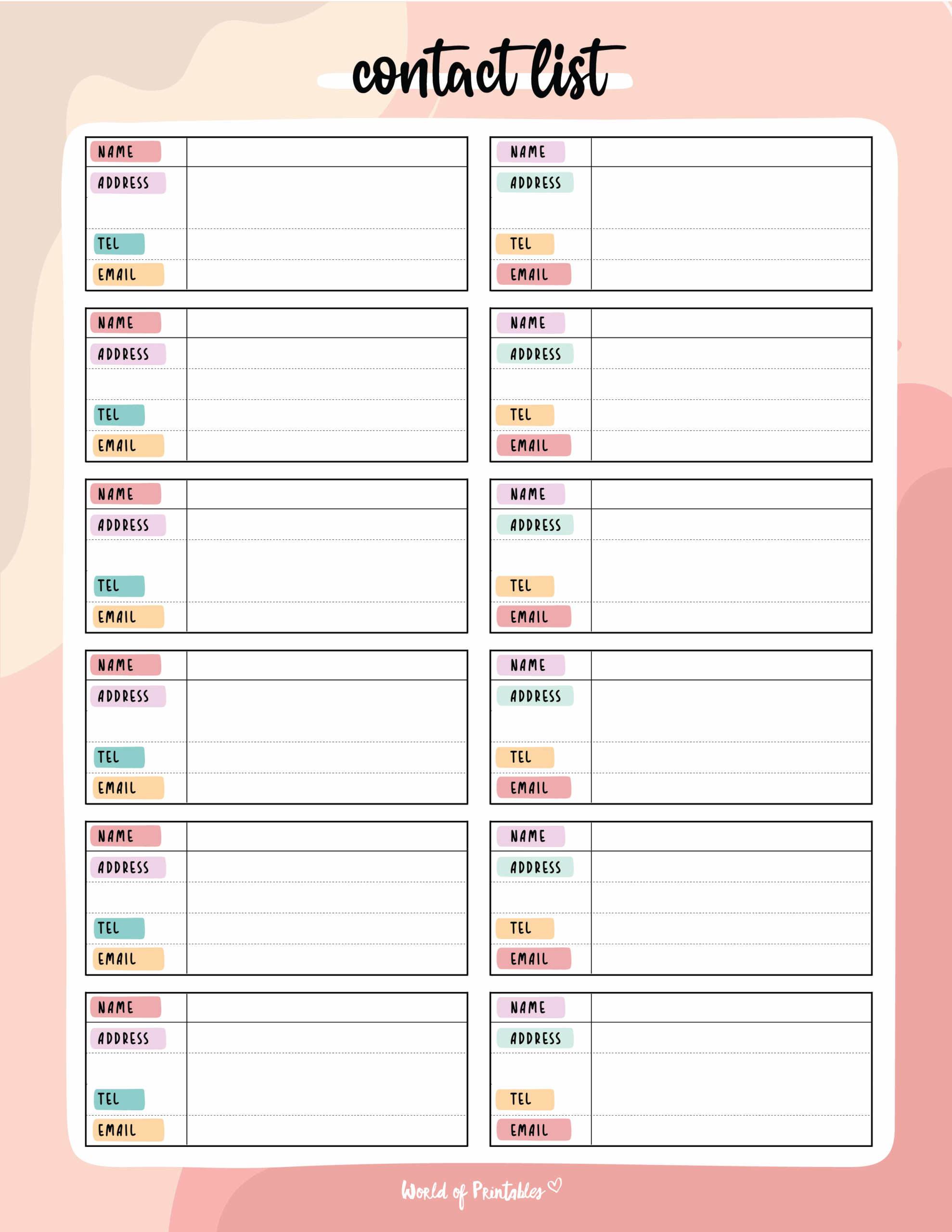 Free Printable List Of Names Free Printable List Of Names