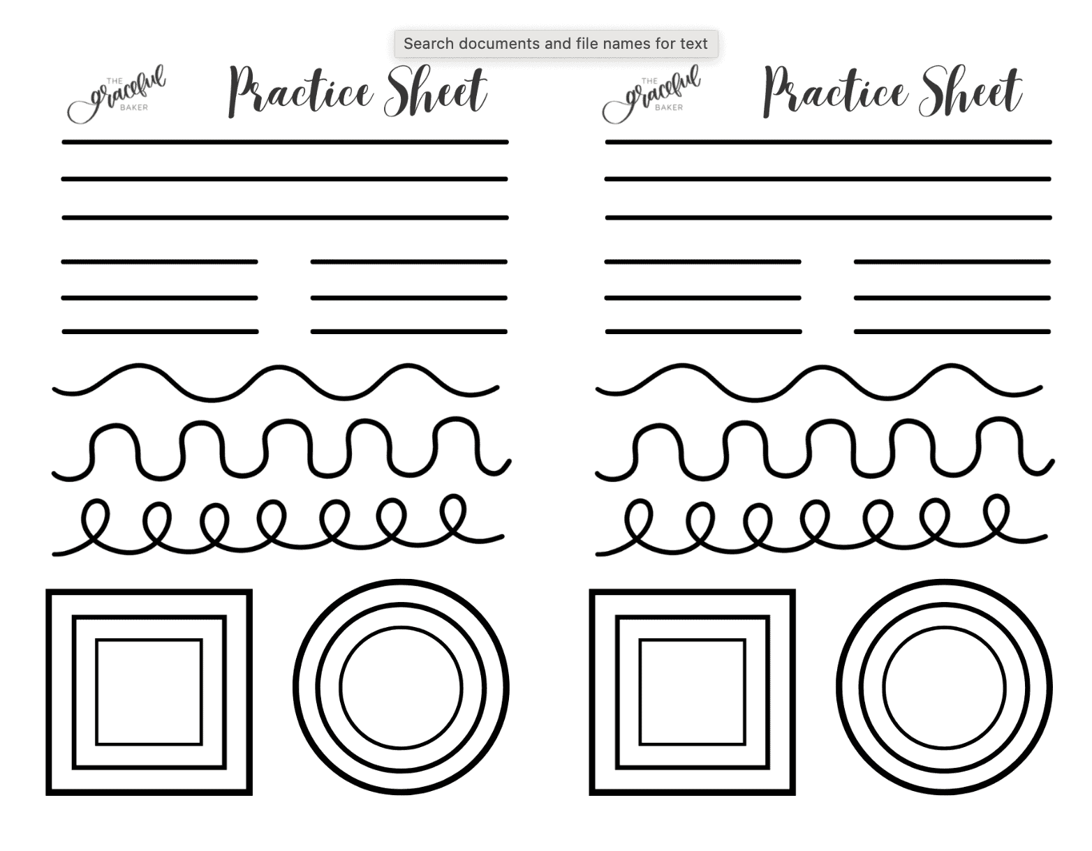 Free Printable Icing Practice Sheets Free Printable Icing Practice Sheets