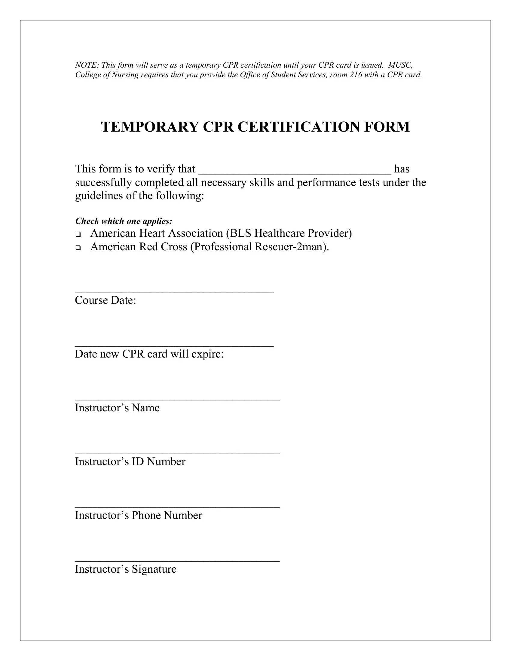 Cpr Certification Form Fill Out Printable PDF Forms Online Cpr Certification Form Fill Out Printable PDF Forms Online