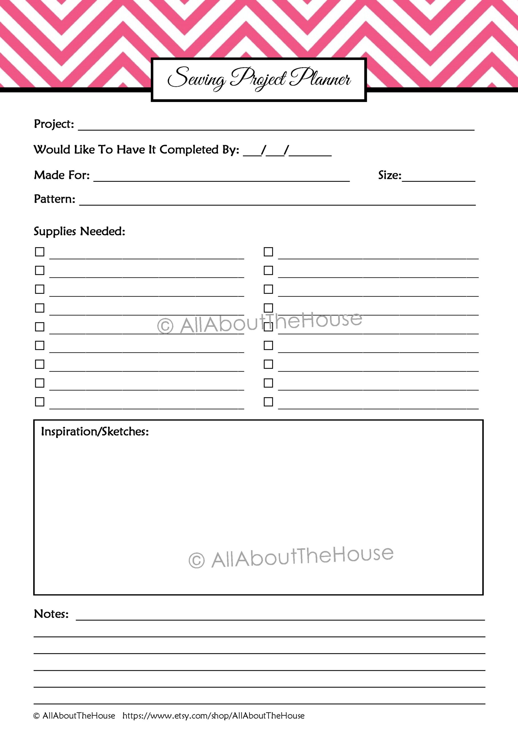 Craft Hobbies Printable Project Planner All About Planners Craft Hobbies Printable Project Planner All About Planners