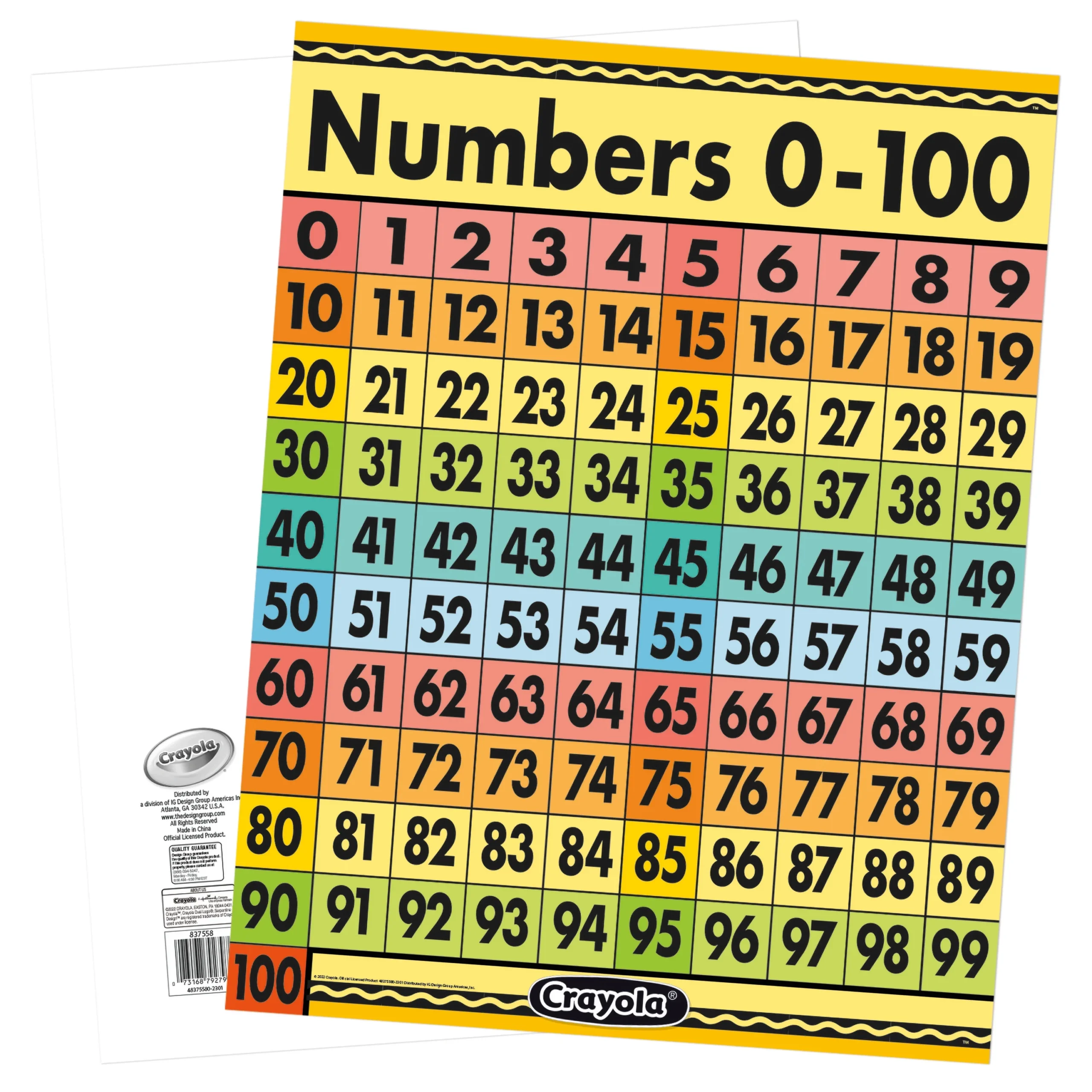 Hundreds Chart Crayon Printable