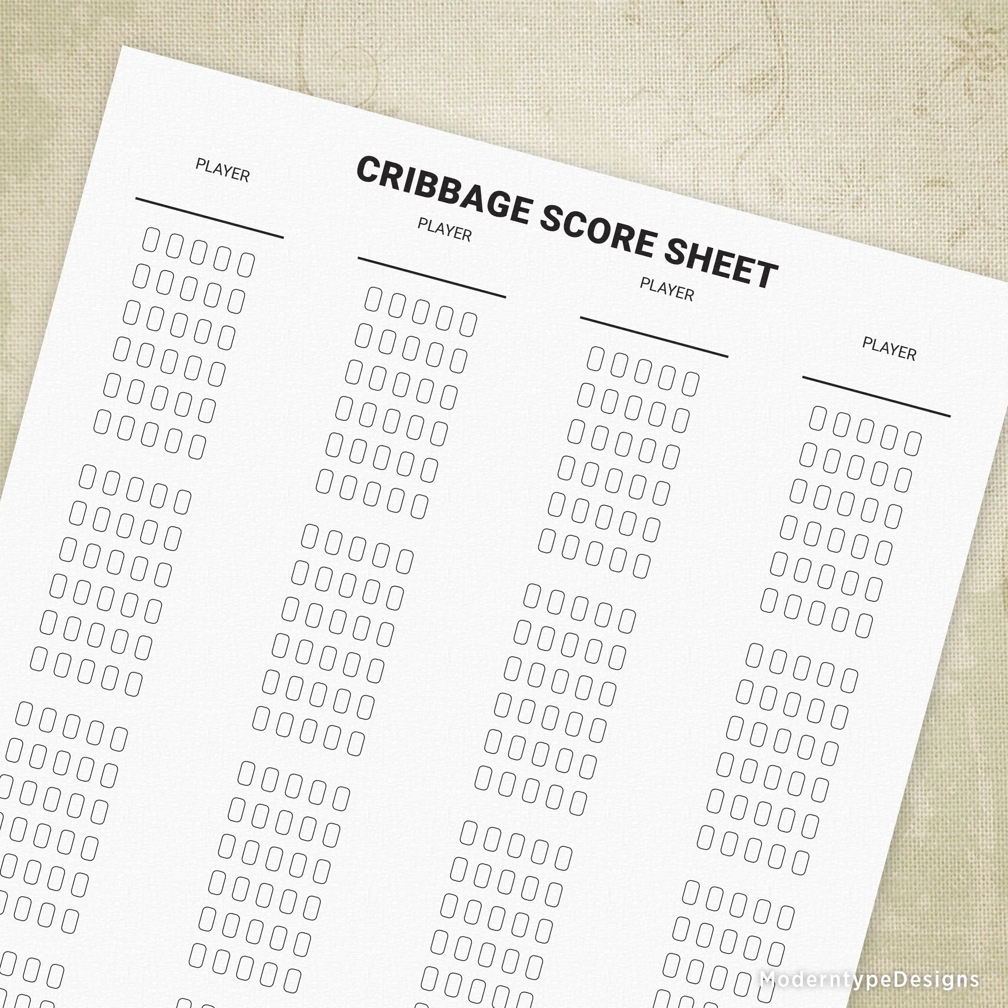 Cribbage Score Sheet Printable Form Cribbage Score Sheet Printable Form