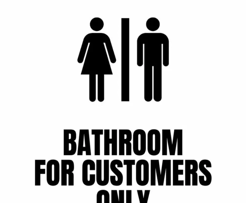 Customizable Customers Only Restroom Signs