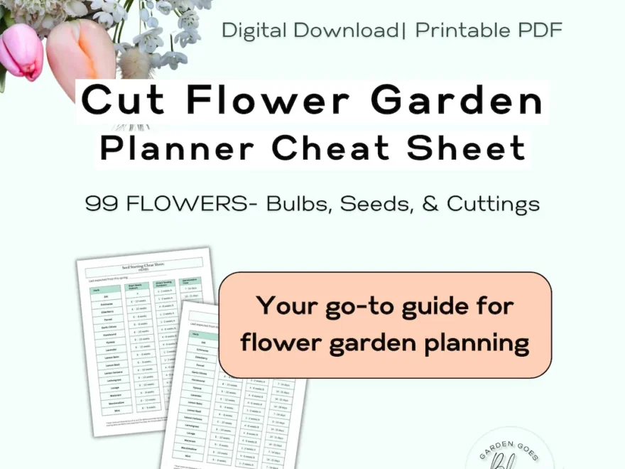 Cut Flower Garden Seedling Chart Sowing Guide Bulbs Printable Cheat Sheet Gardening Planner Flower Garden Seed Starting Chart 2024 Etsy