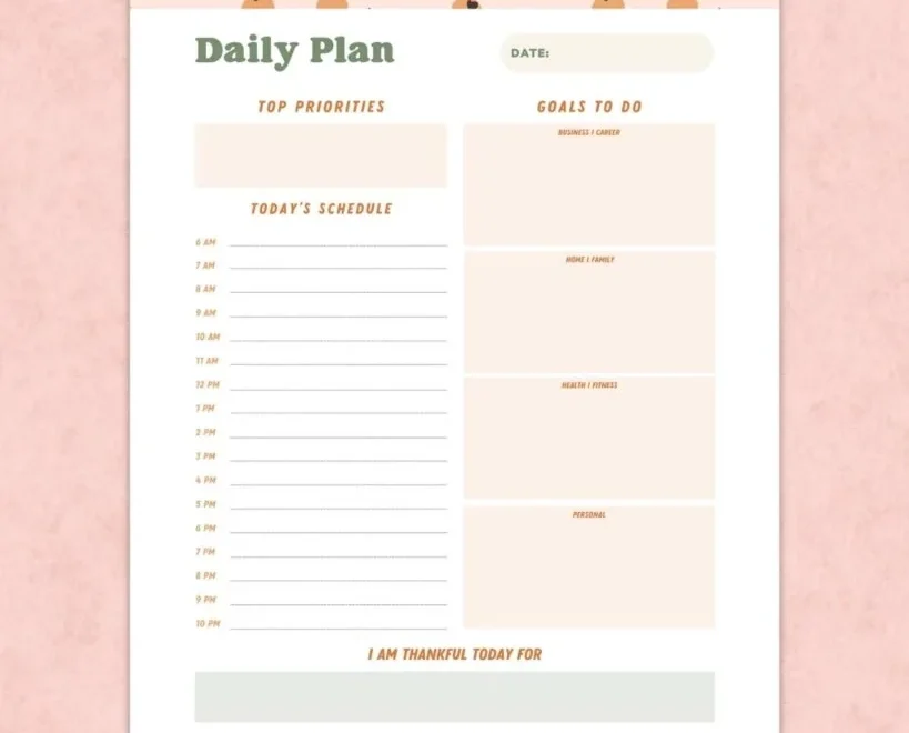 Cute Free Printable Life Planner PDF To Organize Your Life