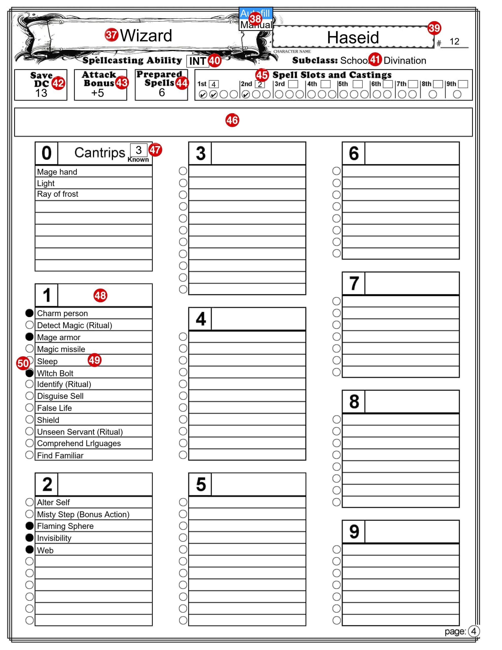 D D 5E 2014 Character Sheet Fillable And Auto Calculating Dungeon Master Assistance D D 5E 2014 Character Sheet Fillable And Auto Calculating Dungeon Master Assistance