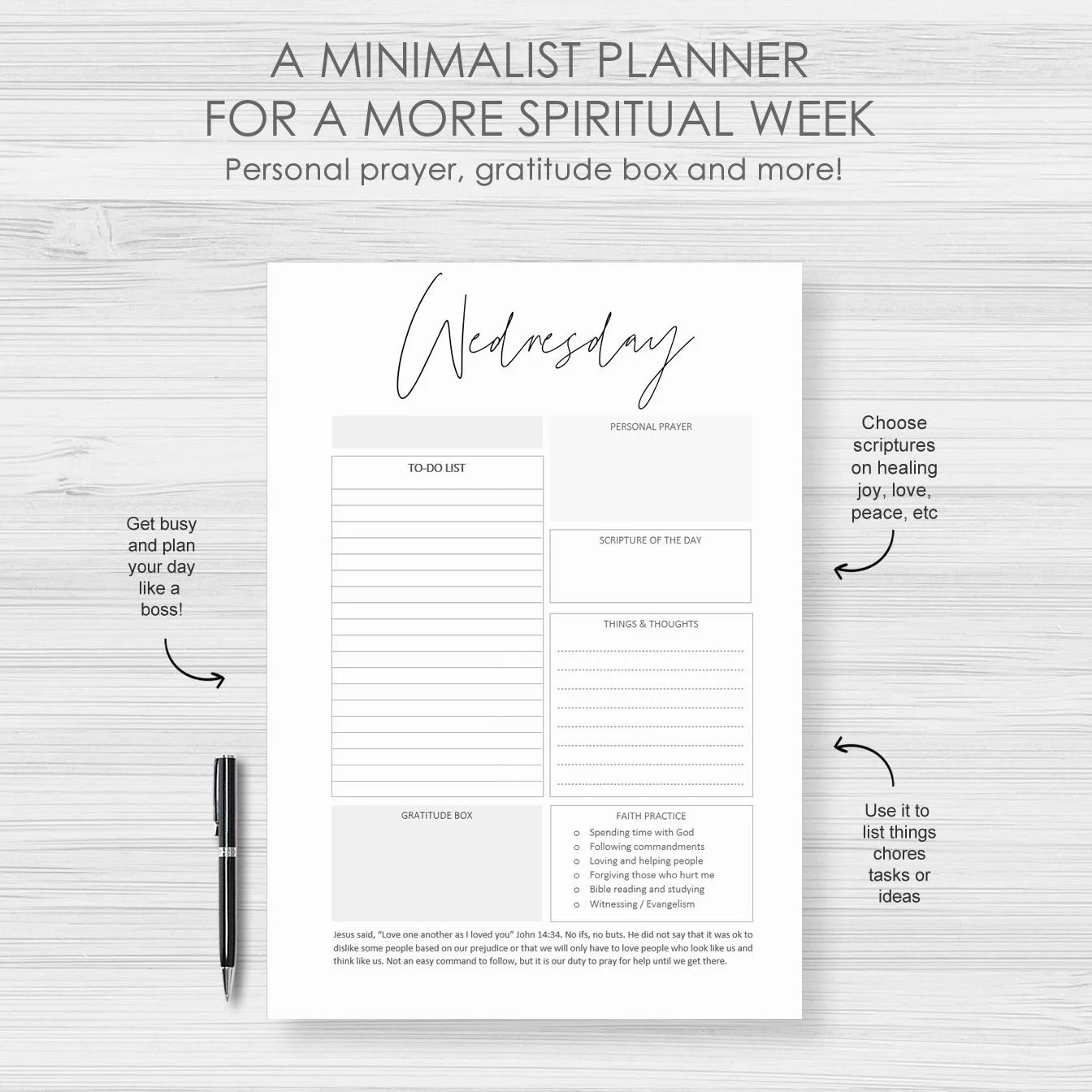 Free Daily Spirtiual Planner Printable