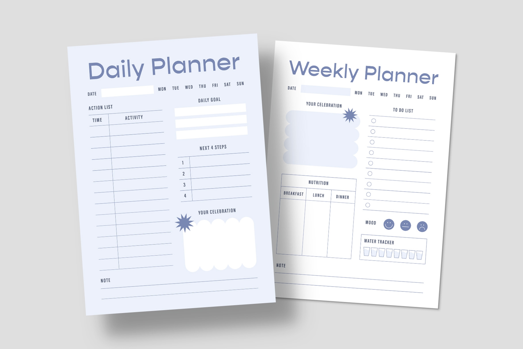 Daily Planner Template AI EPS INDD BrandPacks