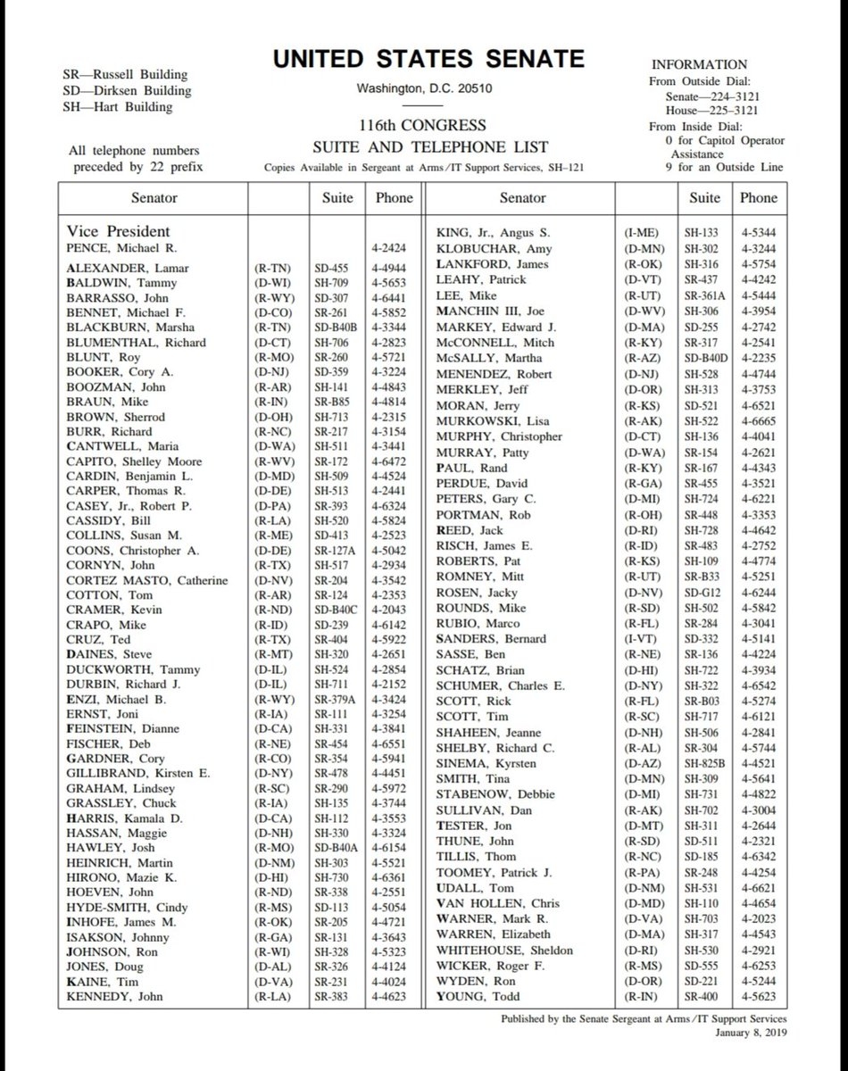 Daphne L Portis On X I Will Continue To Tweet This List Of Current U S Senators Until This Shit show Is Over AREA CODE 202 Https t co 3FPftzjJ9y X