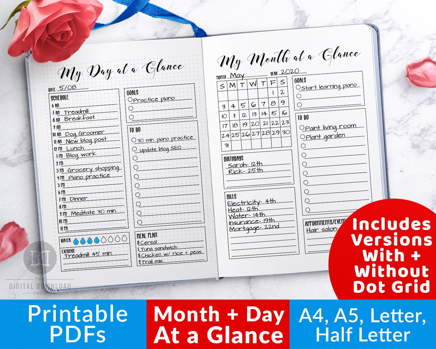 At A Glance Daily Planner Printable
