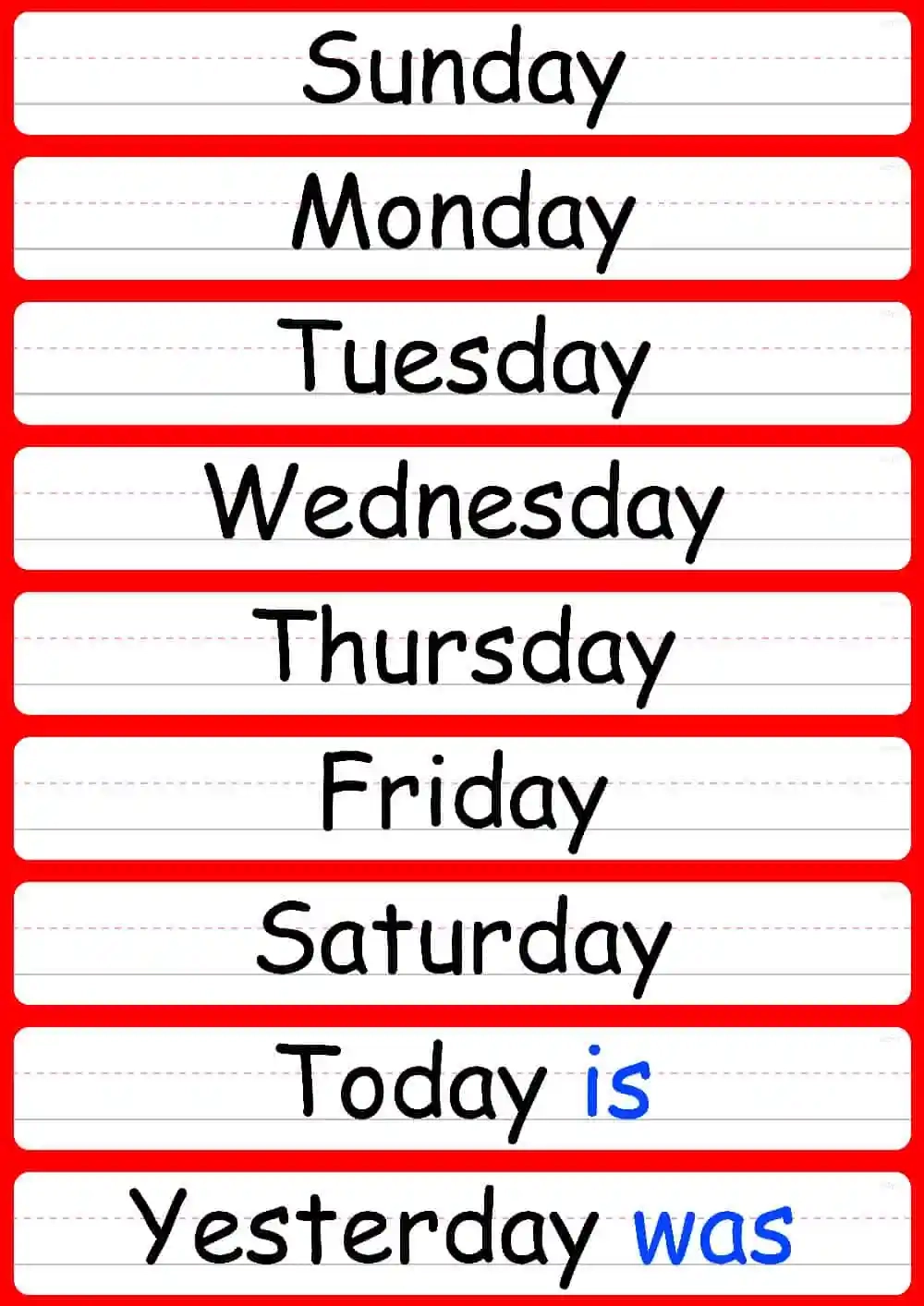 Days Of The Week Flashcards FREE Printable Flashcards Posters  Days Of The Week Flashcards FREE Printable Flashcards Posters