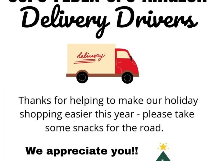 Delivery Driver Free Printable Snack Sign And Basket Ideas