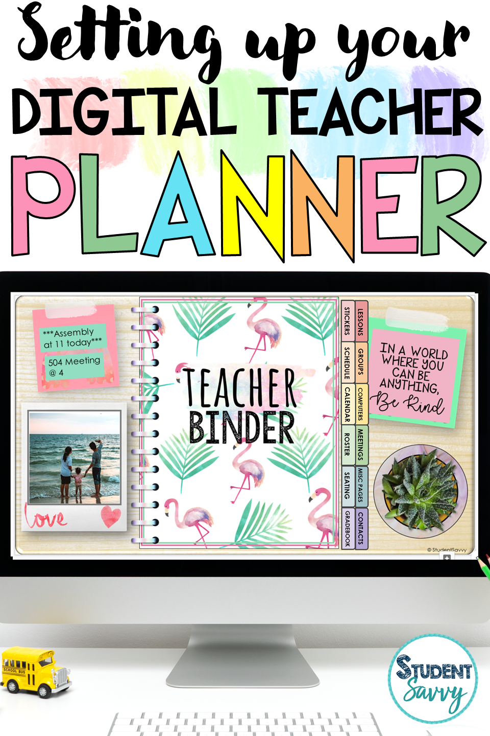 Digital Teacher Planner FREE Digital Planner Stickers Student Savvy