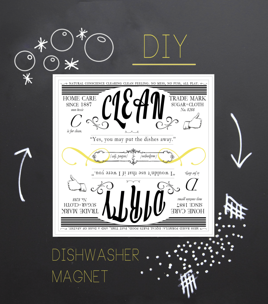 DIY Clean Dirty Dishwasher Magnet With Free Printable Template