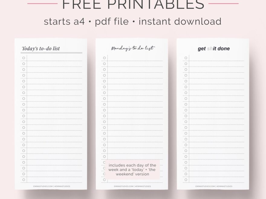 DIY To Do List Free Printables emmastudies On Tumblr