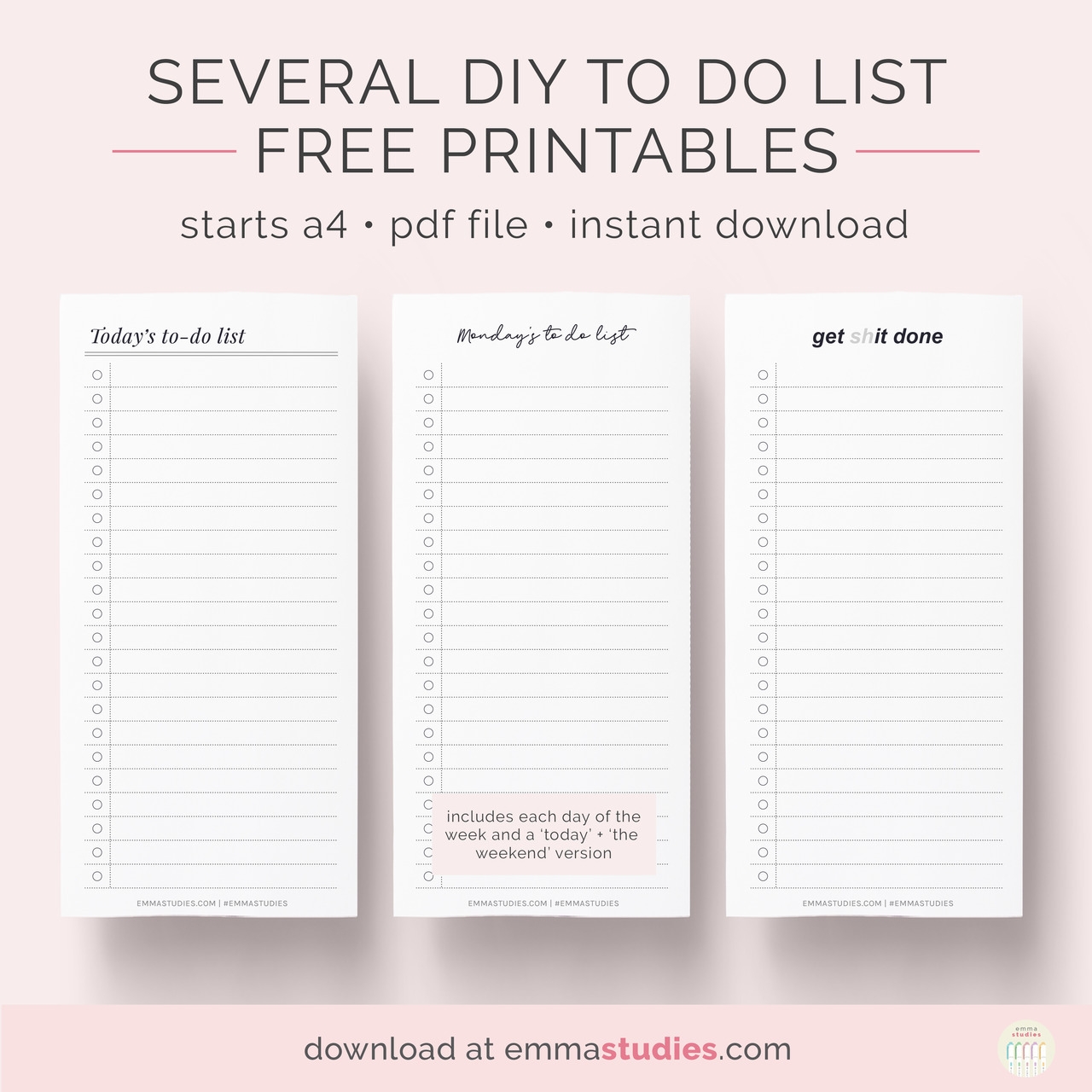 DIY To Do List Free Printables emmastudies On Tumblr