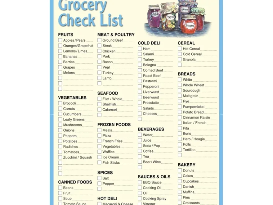 DMC Enterprise Grocery Checklist Pad 60 Sheets Shop Notebook Paper At H E B