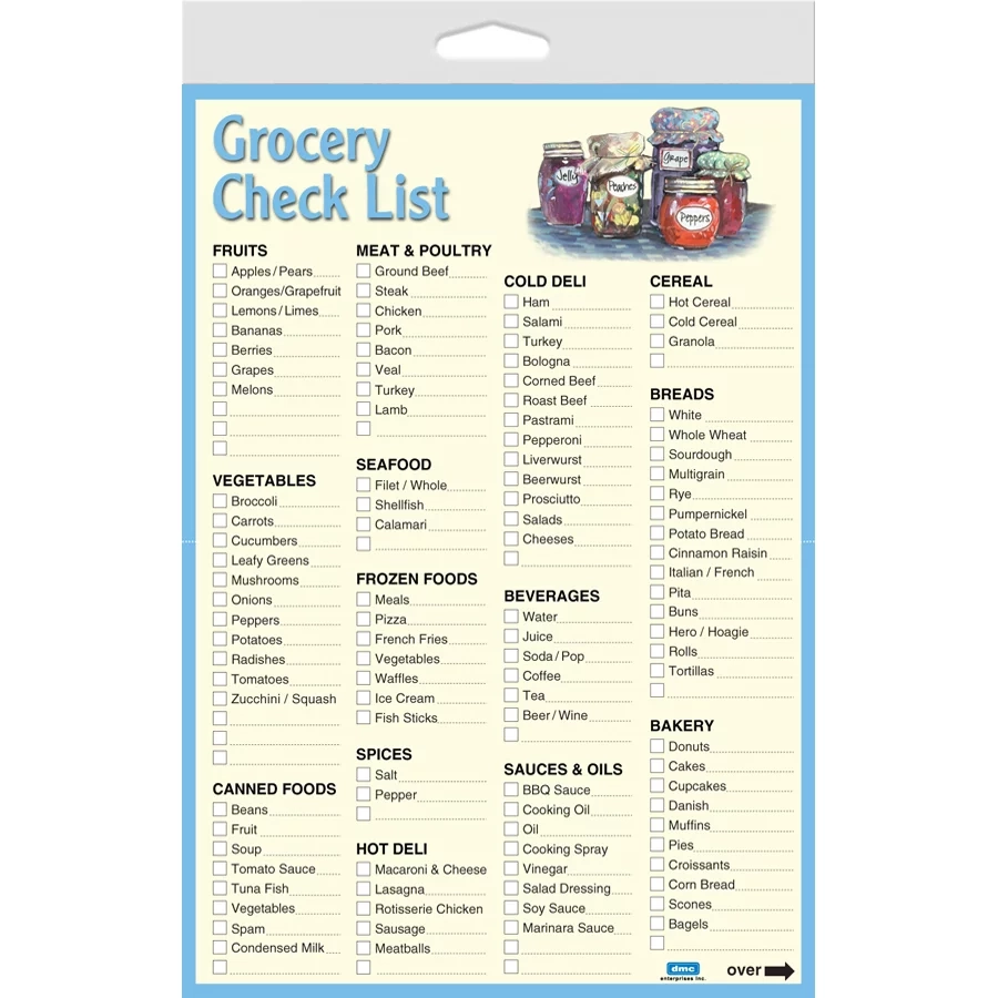 DMC Enterprise Grocery Checklist Pad 60 Sheets Shop Notebook Paper At H E B DMC Enterprise Grocery Checklist Pad 60 Sheets Shop Notebook Paper At H E B