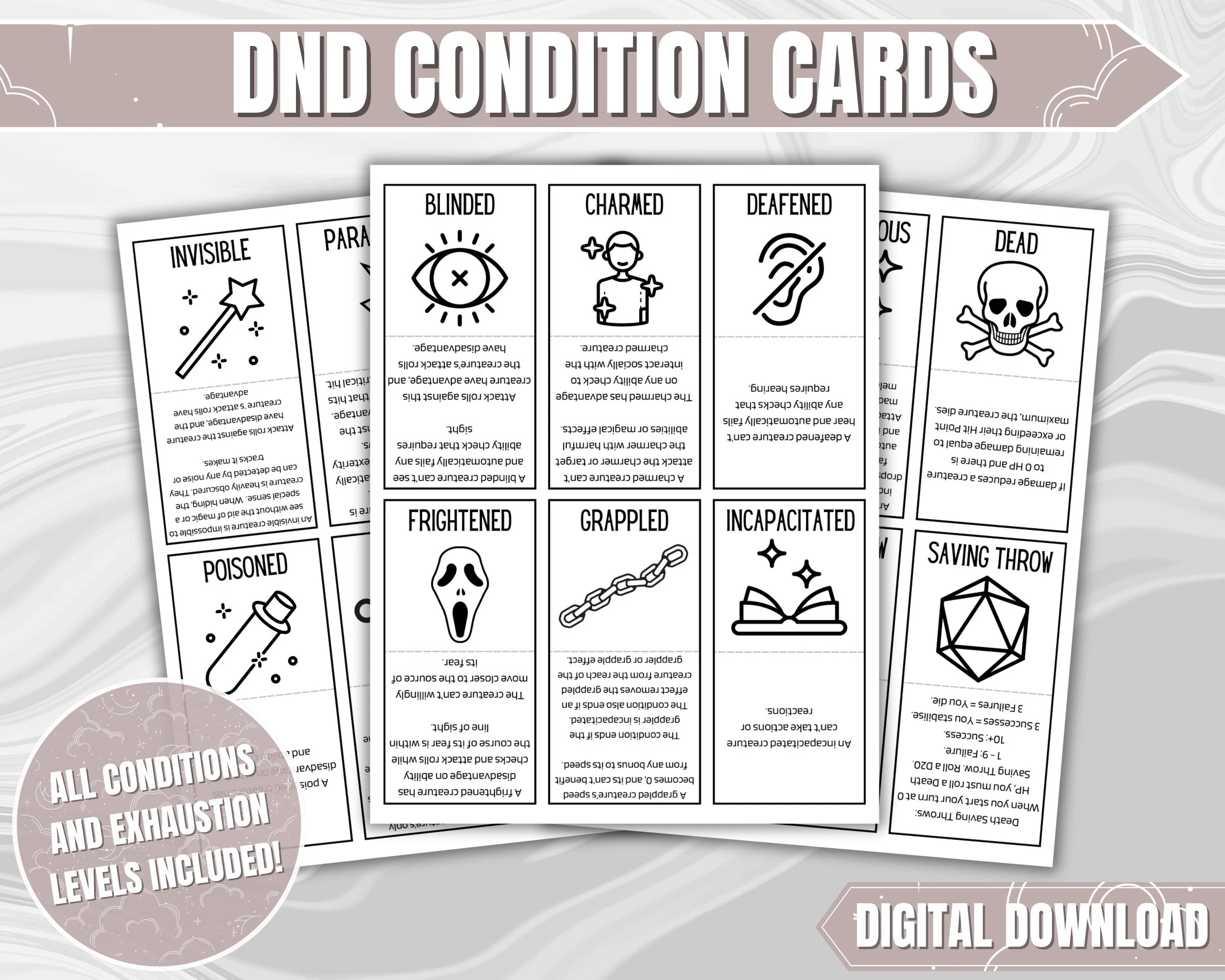 Dnd 5e List Of Conditions Printable Dnd 5e List Of Conditions Printable