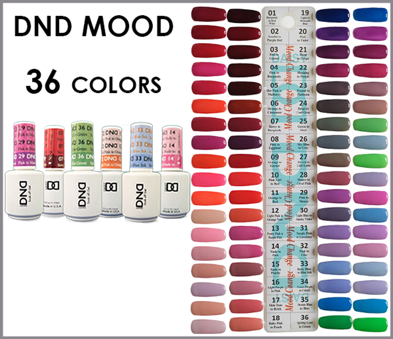 DND Mood Changing Gel 5 Oz Set 36 Colors 6 67 Each 