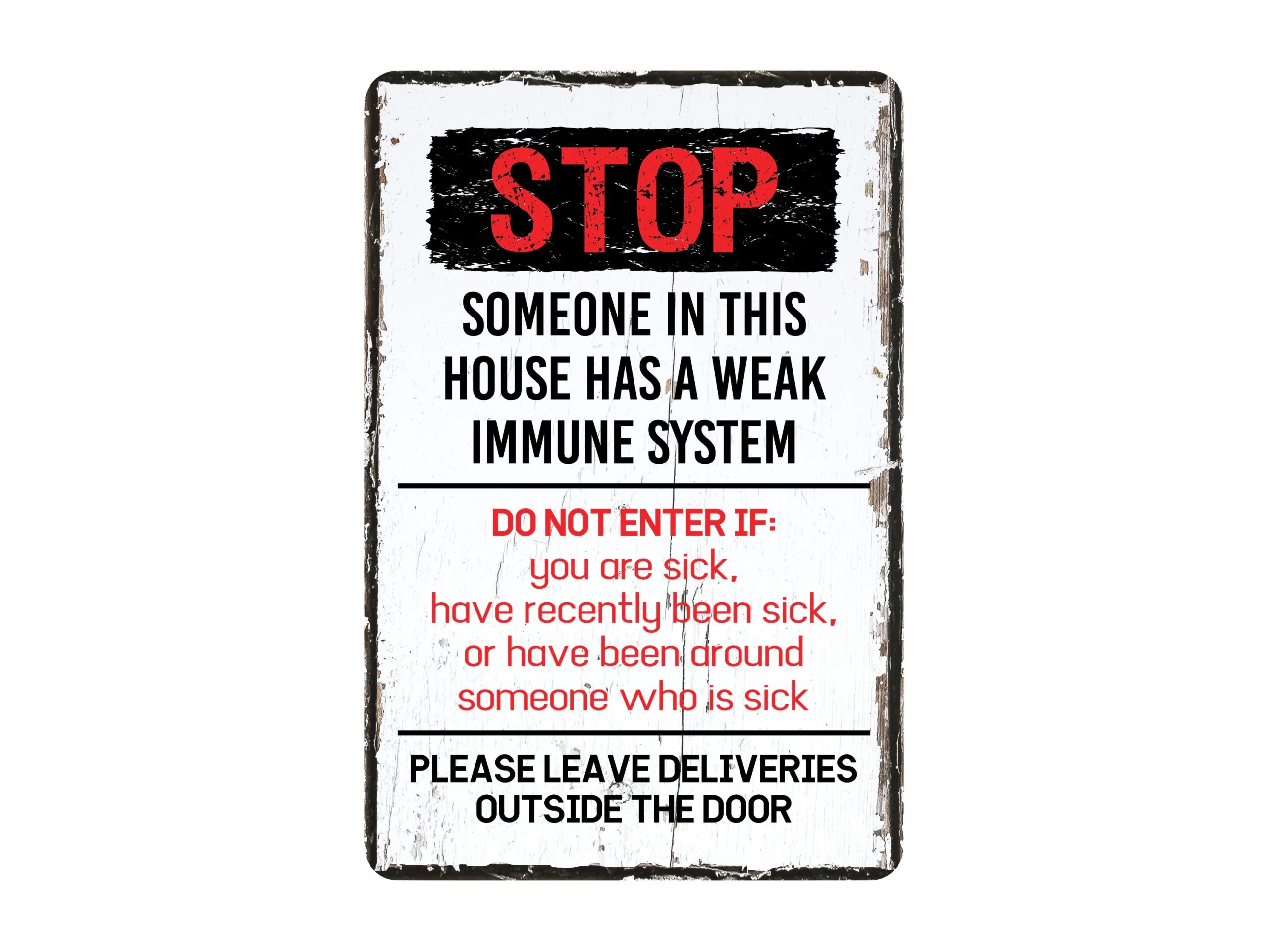 Do Not Enter If Sick Etsy